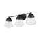 Z-Lite Vaughn 3 Light Vanity, Matte Black And Clear Seedy 736-3V-MB - alternate 4
